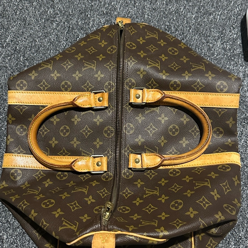 Louis Vuitton Monogram Duffel Bag - Brown with Tan Trim size 45.